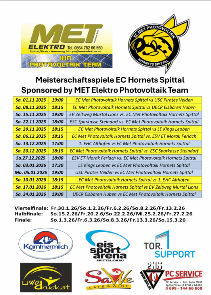 UNSER AKTUELLER SPIELPLAN